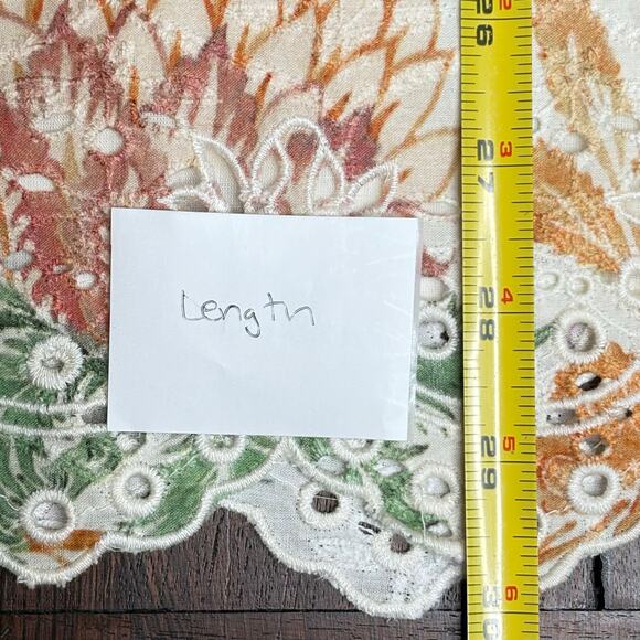 Hemant And Nandita Short Floral Eyelet Scalloped Mini Dress Large - Picture 10 of 10